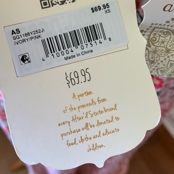 2 PIECE SET ALTR'D STATE Louise Pink Liberty Floral Cropped Top Skirt XS NEW - Picture 16 of 16